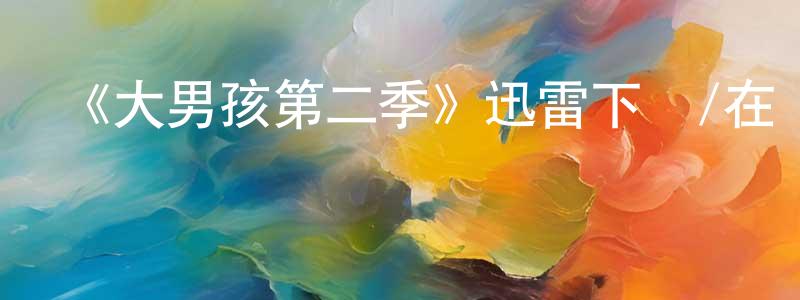 蔡佳霖的動漫綜藝大全,《大男孩第二季》迅雷下載/在線觀看-都市情感-美劇天堂